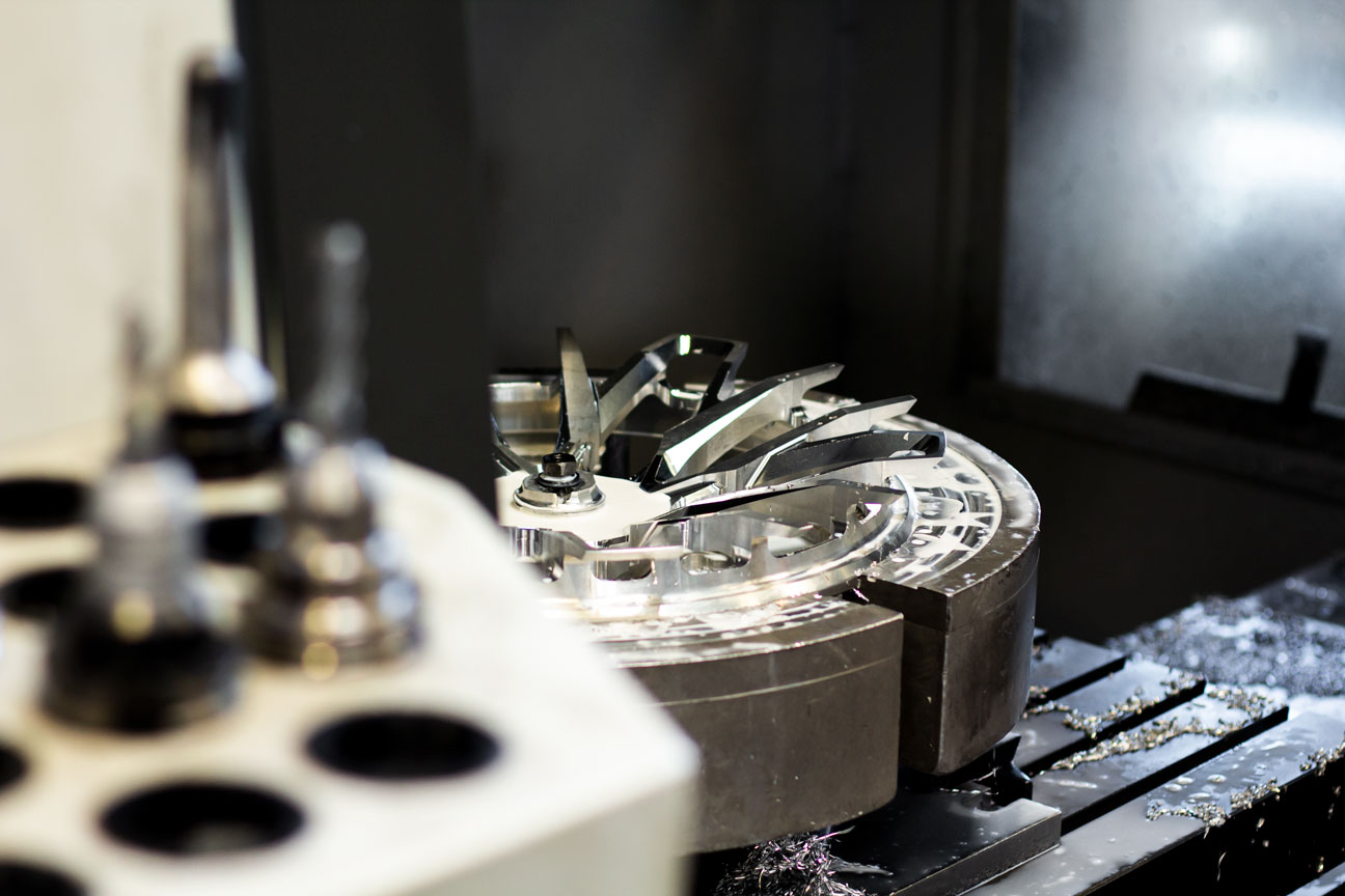 CNC machining a wheel face